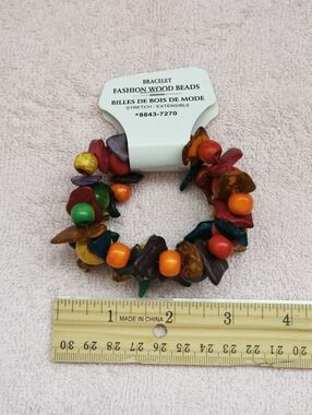Fashion Wood Beads Stretch Bracelet in Multicolor